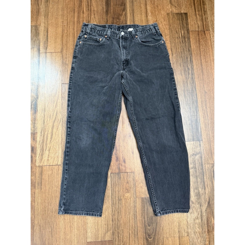 vintage Levi's 550 Relaxed Jeans Men's 36x28 Black Denim Made in USA